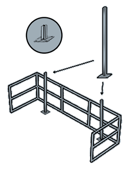 support posts and footing